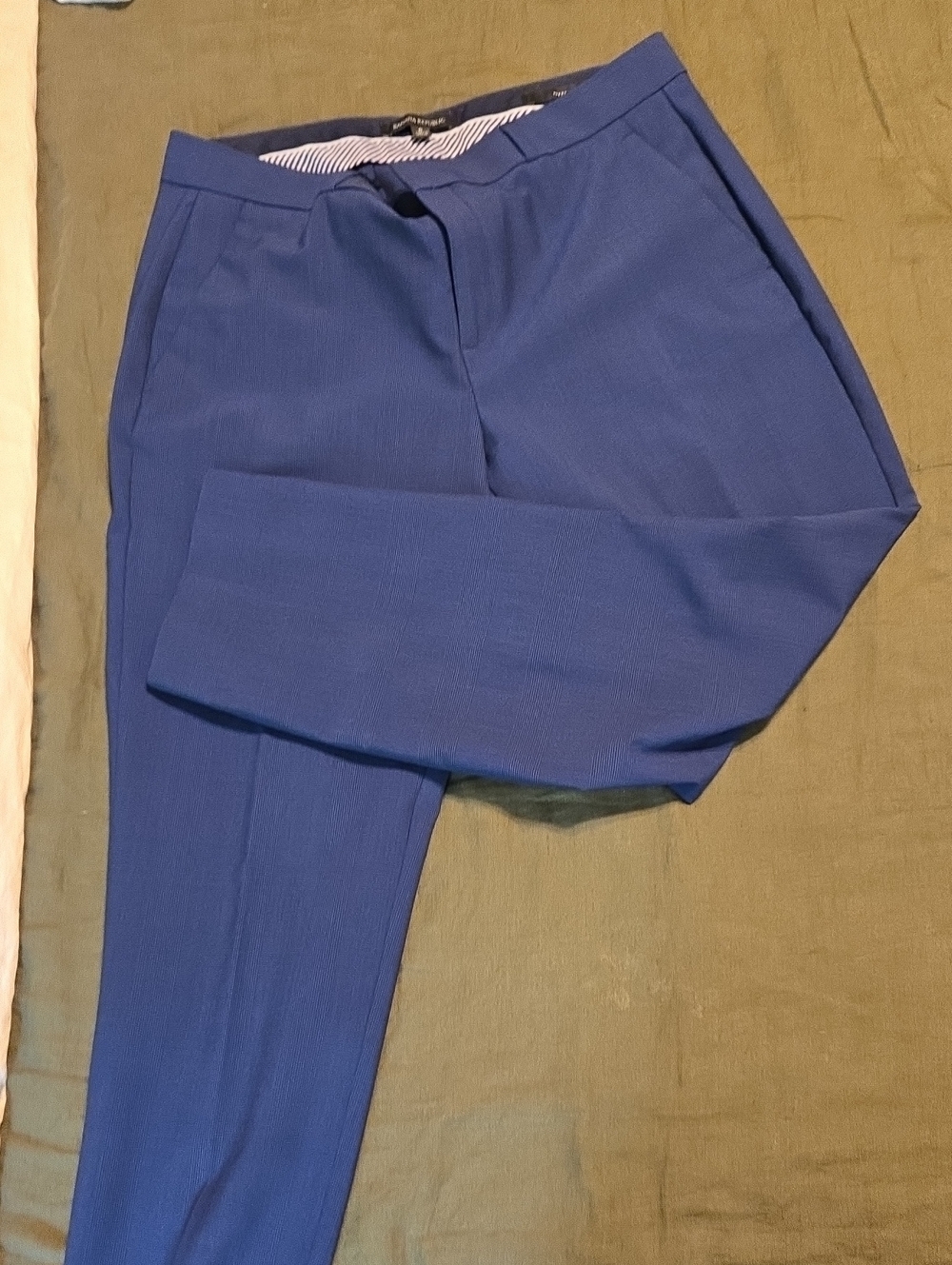 Banana Republic Royal Blue Cropped Ankle Trousers